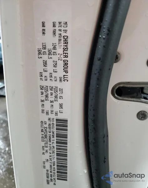 2012 Dodge Journey Se from USA, damaged, VIN 3C4PDCAB0CT276139